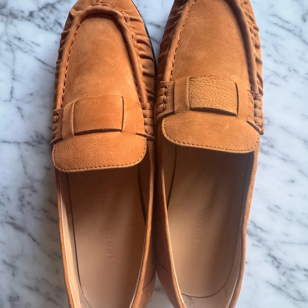 Jenni Kayne Dylan Brown Leather Shoes in Box with Beige Dust Bag
